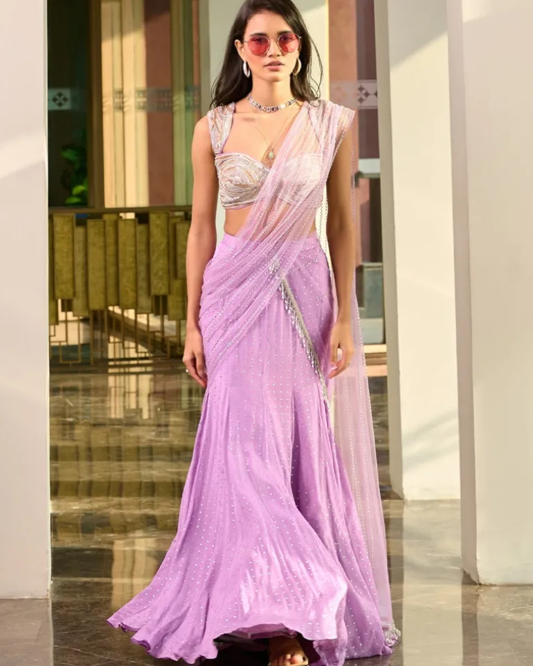 Violet Lehenga Set