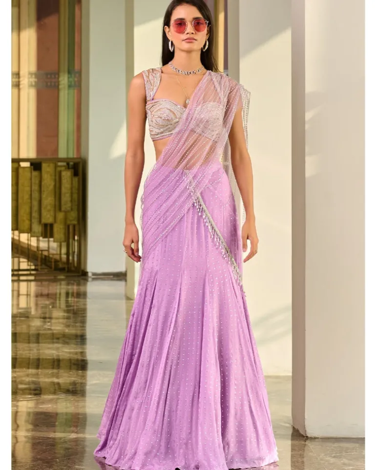 Violet Lehenga Set