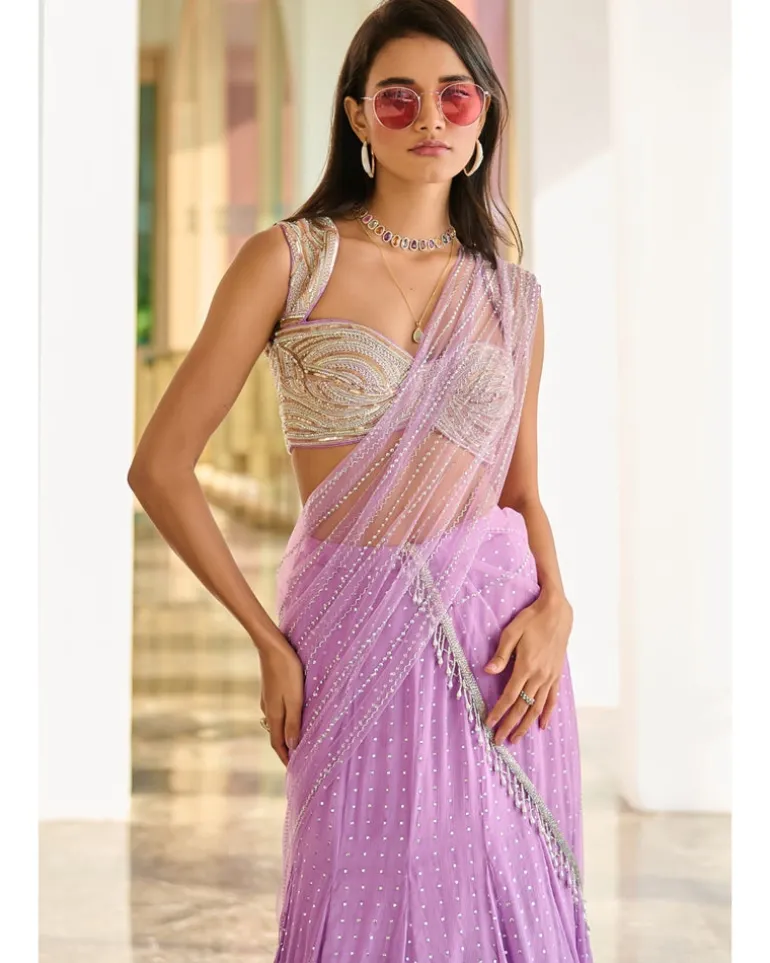 Violet Lehenga Set