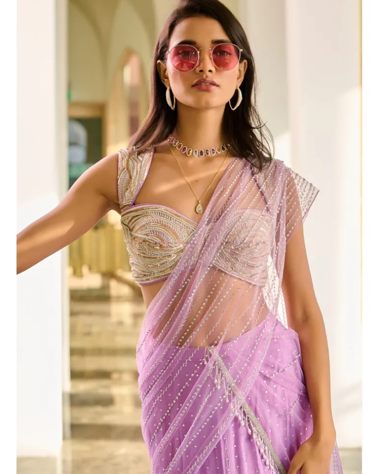 Violet Lehenga Set