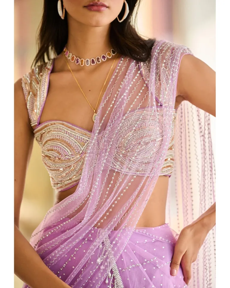 Violet Lehenga Set