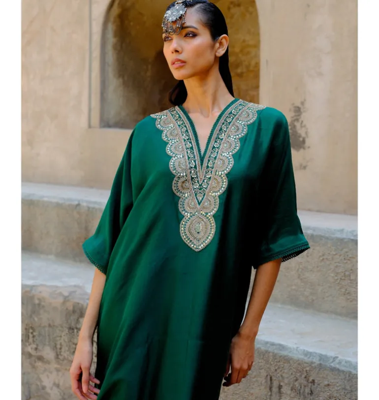 Viraja Emerald Kaftan Set
