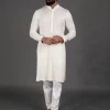 White Full Embroidered Kurta Set