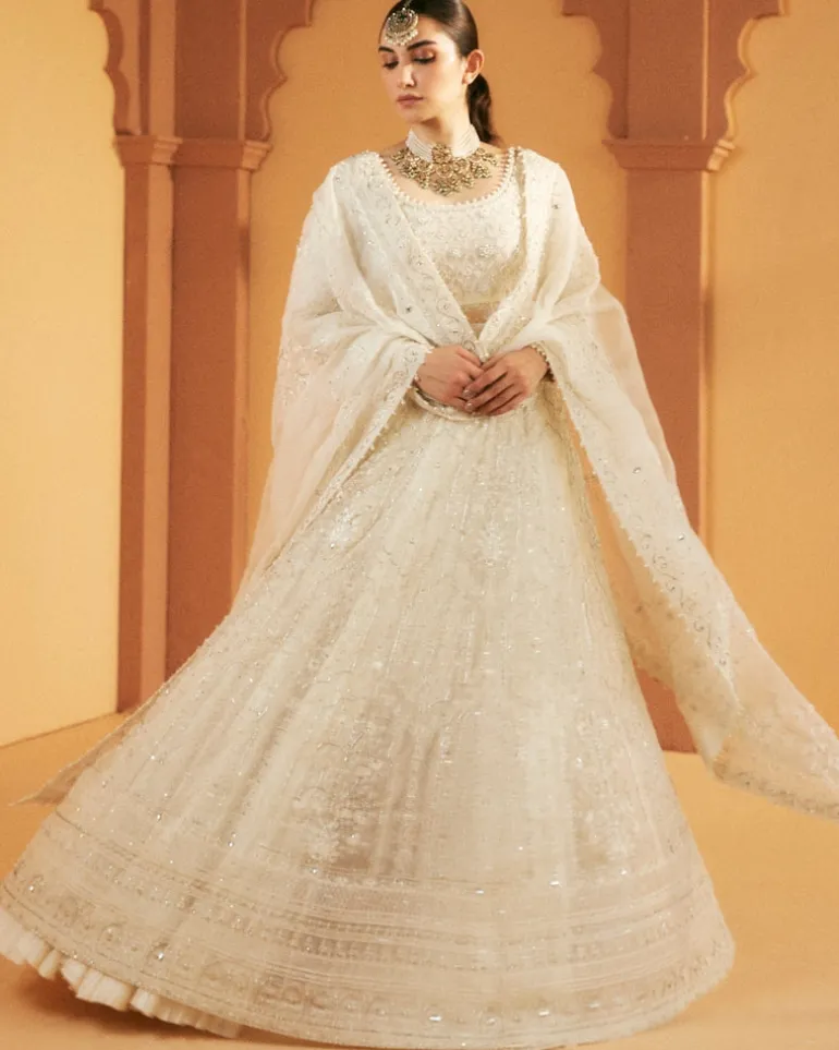 White Peshwas Lehenga set