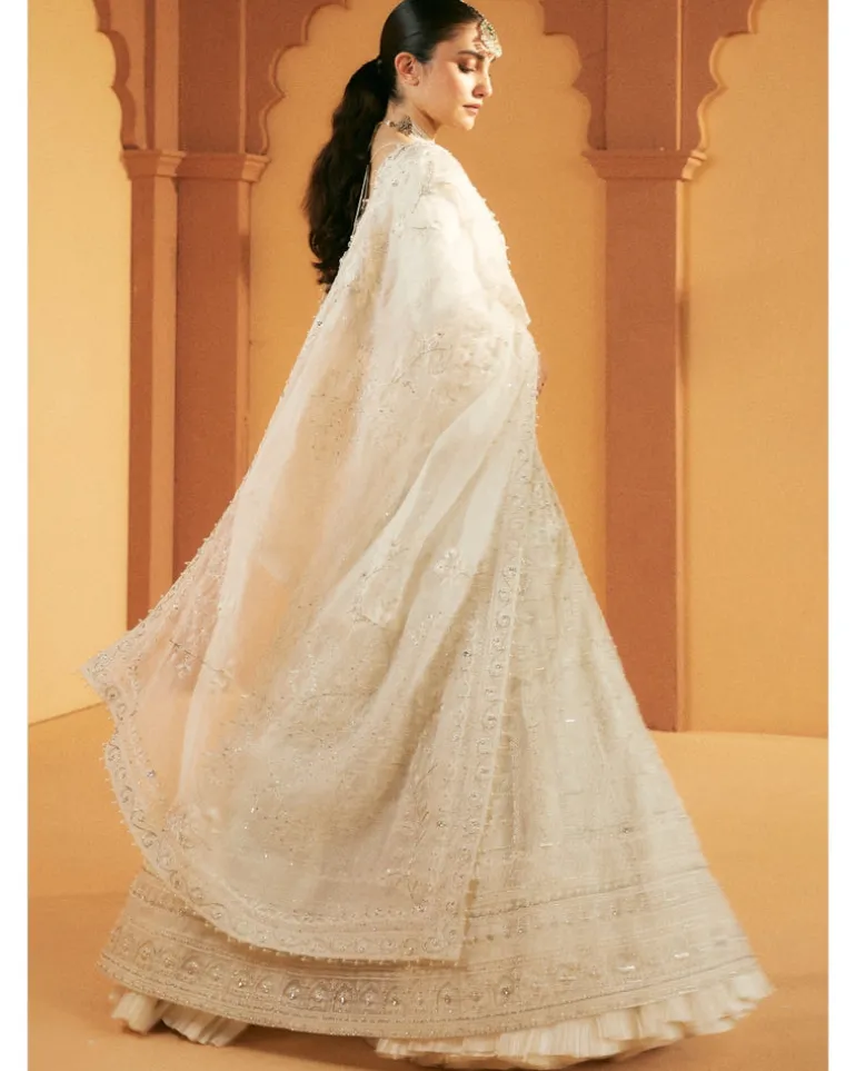 White Peshwas Lehenga set