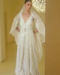 White Sequin Sharara Set