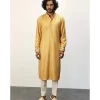 Yellow Botanical Print Inara Straight Kurta Set