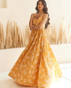 Yellow Floral Gown