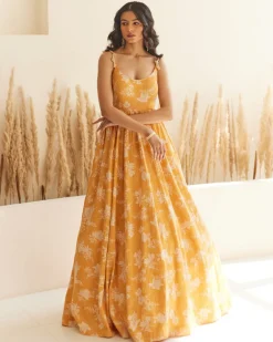 Yellow Floral Gown