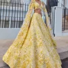 Yellow Floral Lehenga Set