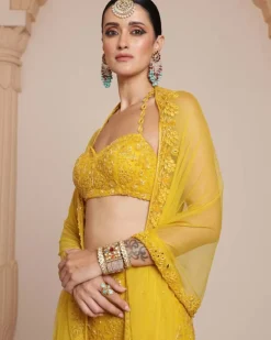Yellow Heavy Tulle Skirt Set