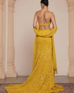 Yellow Heavy Tulle Skirt Set