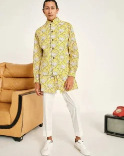 Yellow Kamal Cotton Kurta Set