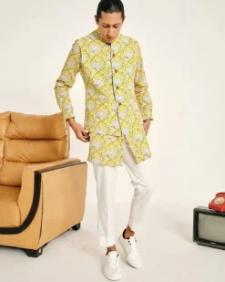 Yellow Kamal Cotton Kurta Set