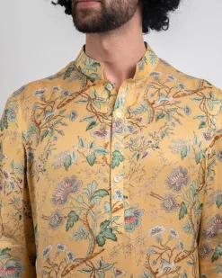 Yellow Modal Silk Kurta Set