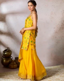 Yellow Nomadic Tribe Sharara Set