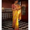 Yellow Organza Sari Set