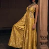 Yellow Russian Jacquard Jumpsuit