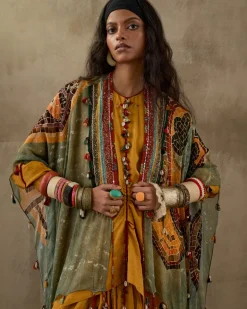 Yellow Topaz Kuru Trapeze Kurta Set