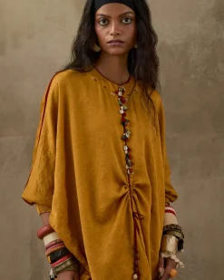 Yellow Topaz Kuru Trapeze Kurta Set