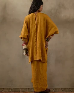 Yellow Topaz Kuru Trapeze Kurta Set