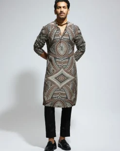 Zentangle Heavily Highlighted Kurta Set