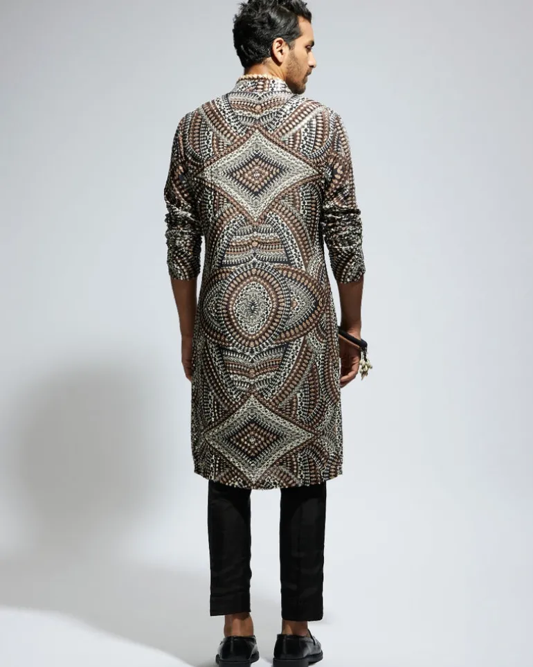 Zentangle Heavily Highlighted Kurta Set